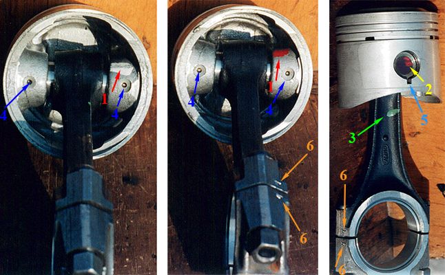 Рис. 6. Вид поршней снизу
